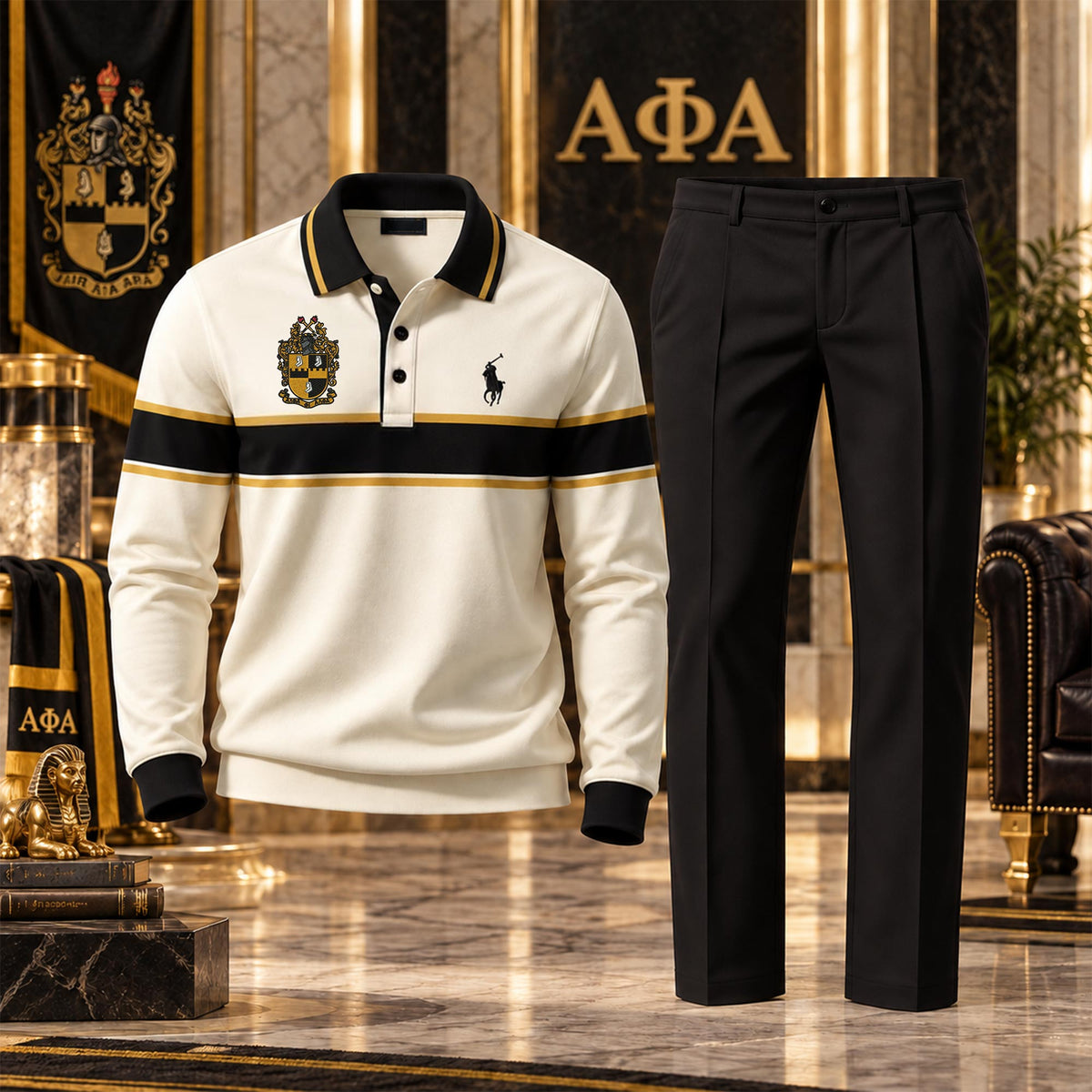 Premium Long Polo & Pants Set TLQ DBD KAP 2610264