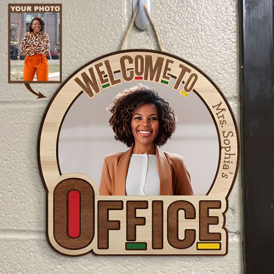 Personalized Custom Door Sign - Gift For Teacher Lover, Home Decor Gifts For Woman, Teacher Lover