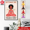 Personalized Poster - Canvas - Gift For Yoga Lover, Custom Birthday Gifts, September Birthday Gifts For Woman