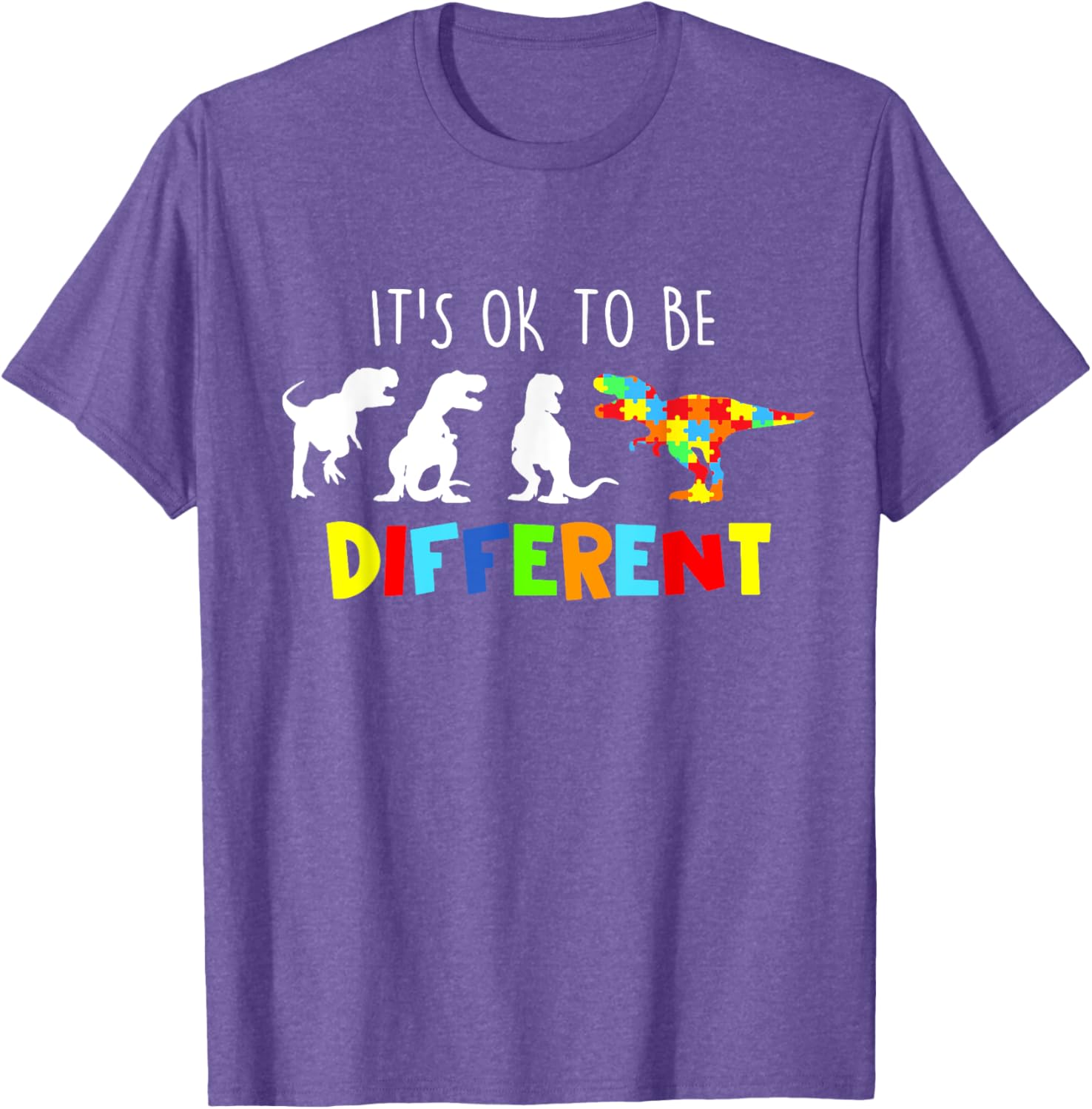 Autism Awareness Dinosaur Kid Boys Its Ok To Be Different