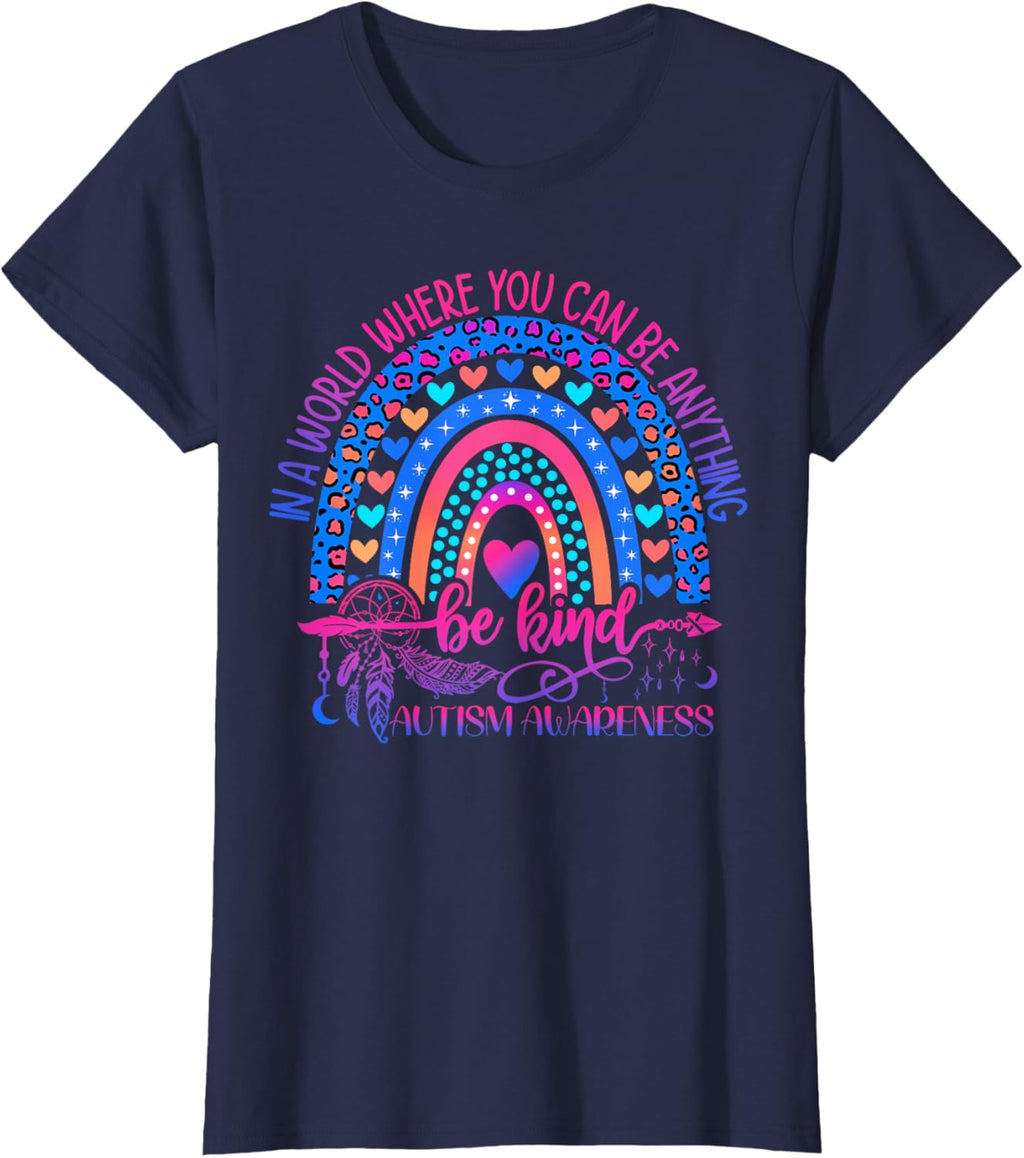 Autism Awareness Be Kind Leopard Rainbow Choose Kindness