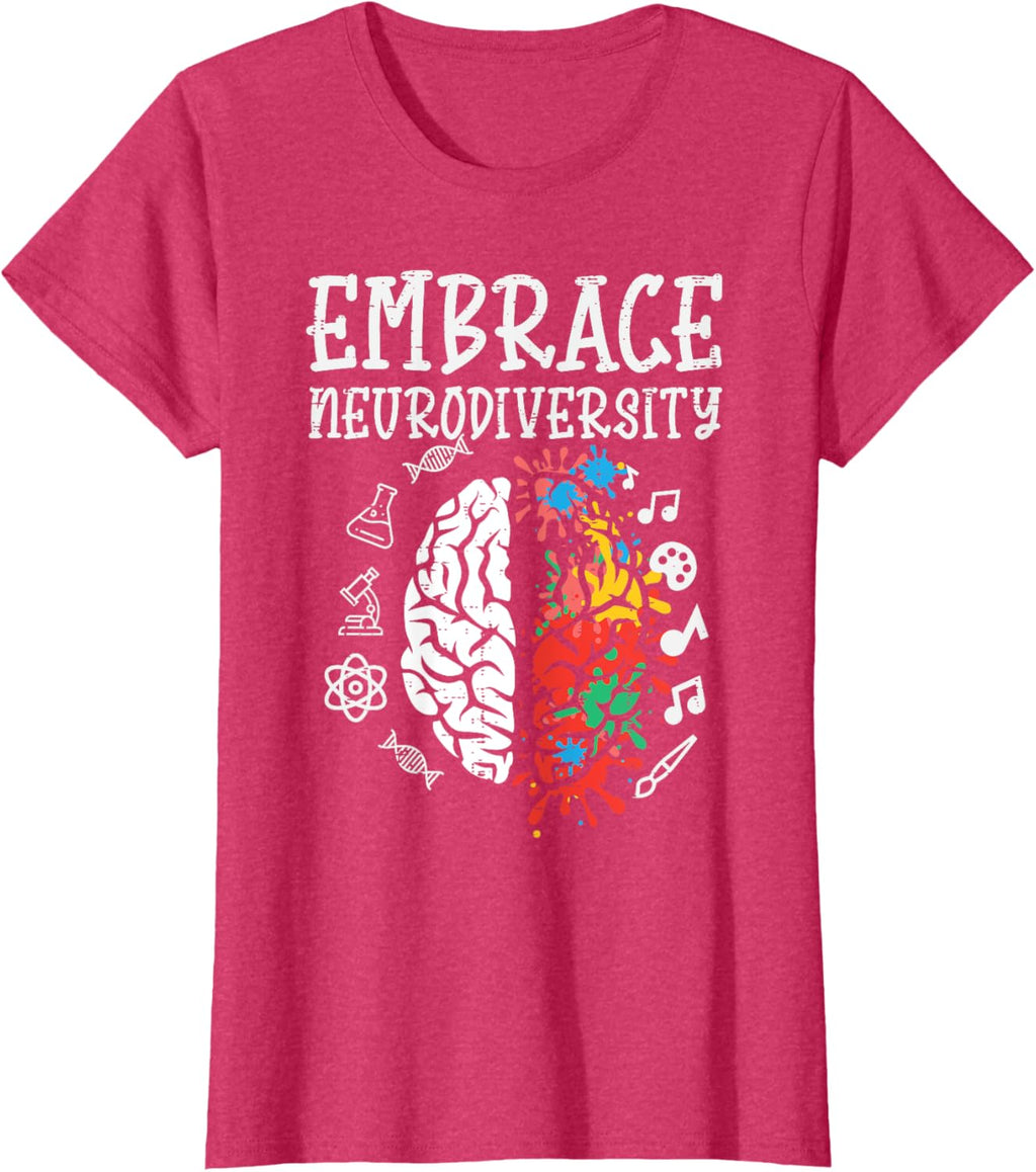 Embrace Neurodiversity Autism Awareness ASD Men Women Kids