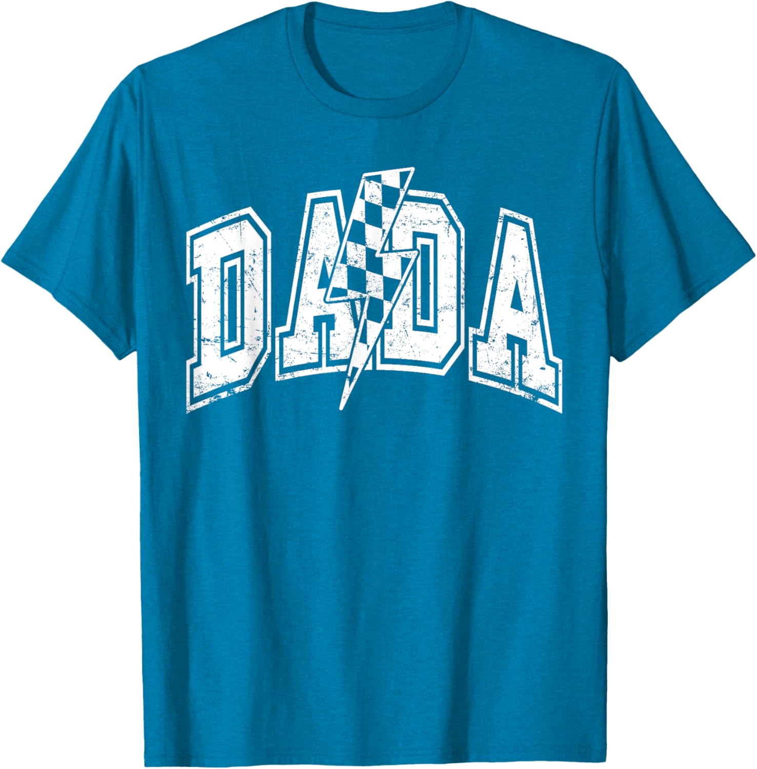 Dada Lightning Bolt Checkered Varsity Dad Men Father's Day