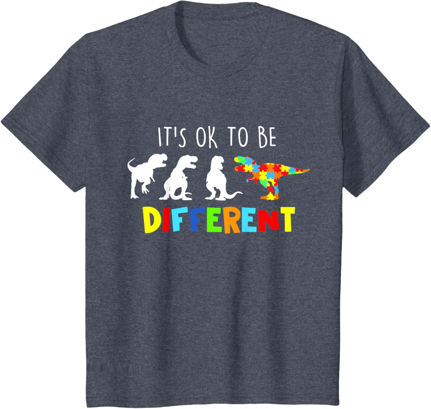 Autism Awareness Dinosaur Kid Boys Its Ok To Be Different