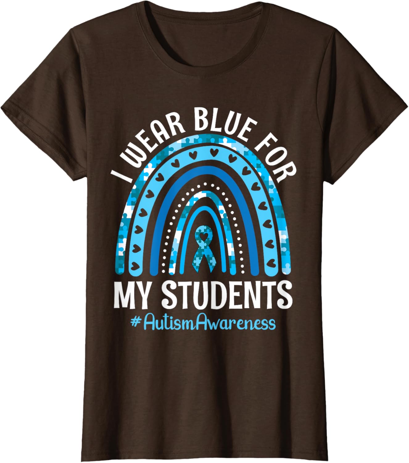 Happy Teacher I Wear Blue For My Students Autism Awareness