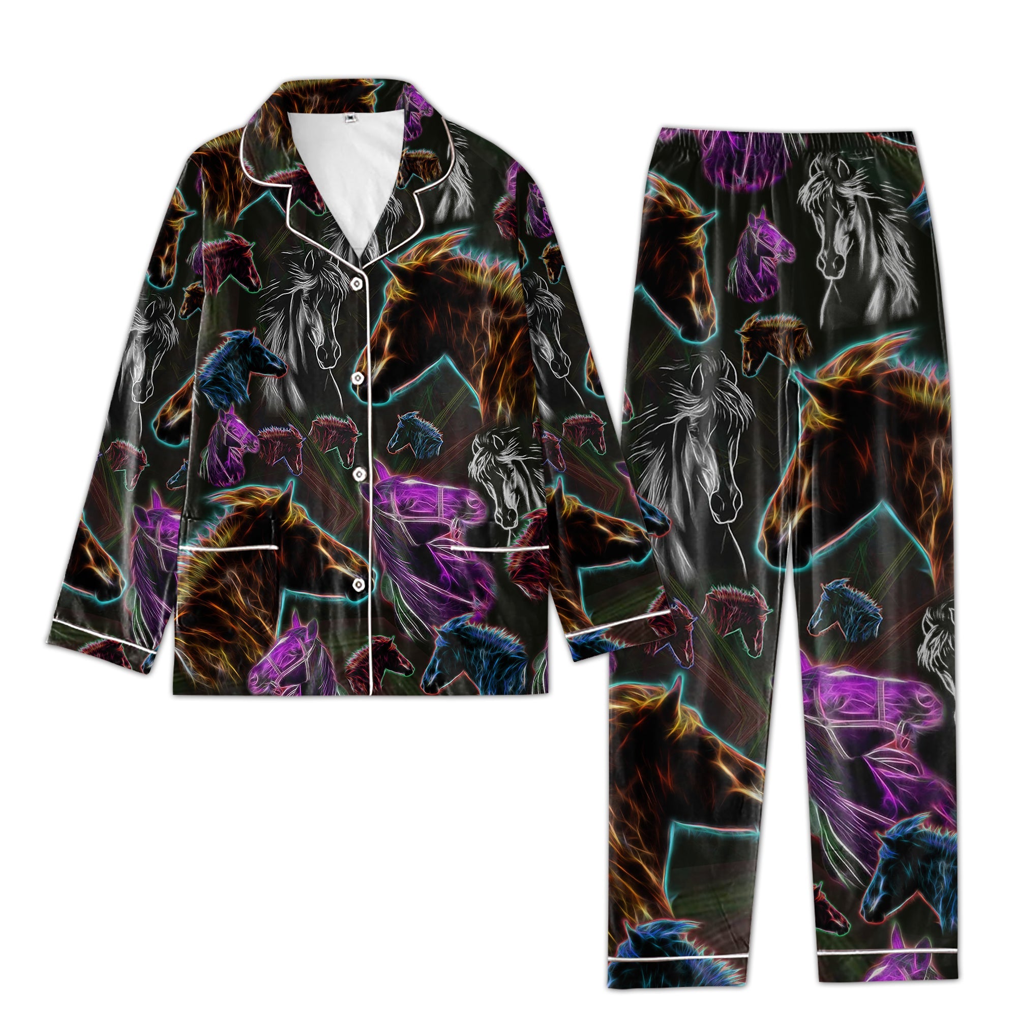 Personalized Horse Pajamas, Horse Riding Shirts, Horse Rider Gift , Gifts For Horseback Riders , Horse Pajamas For Women , Gifts For Horse Lovers