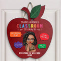 Personalized Custom Door Sign - Gift For Teacher Lover, Home Decor Gifts For Woman, Teacher Lover