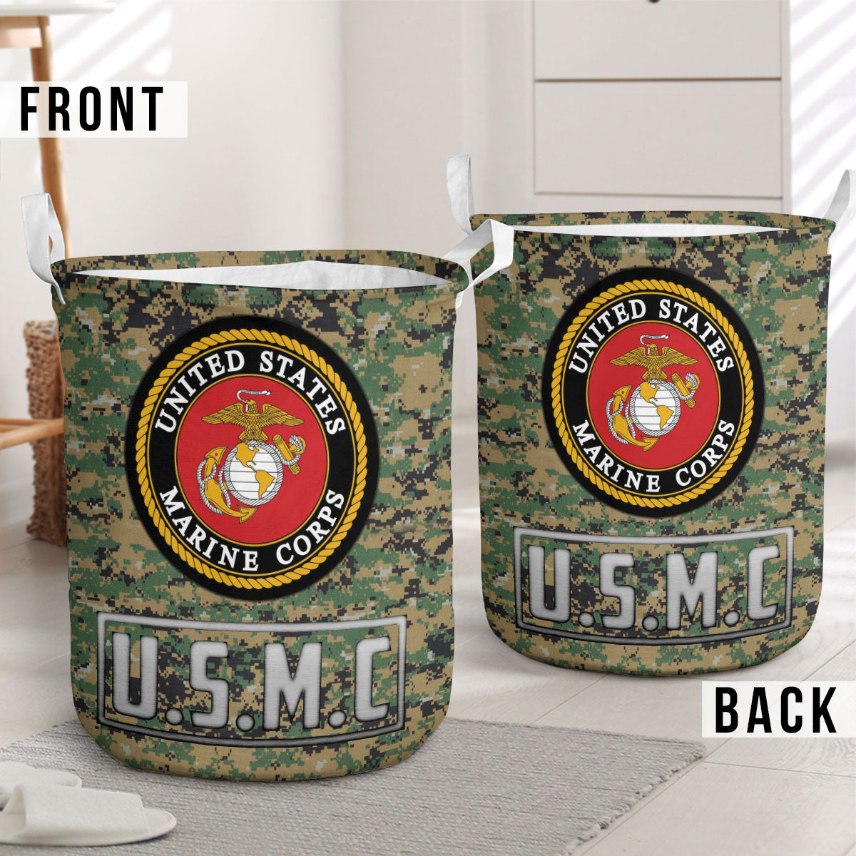 USMC Camouflage Laundry Basket
