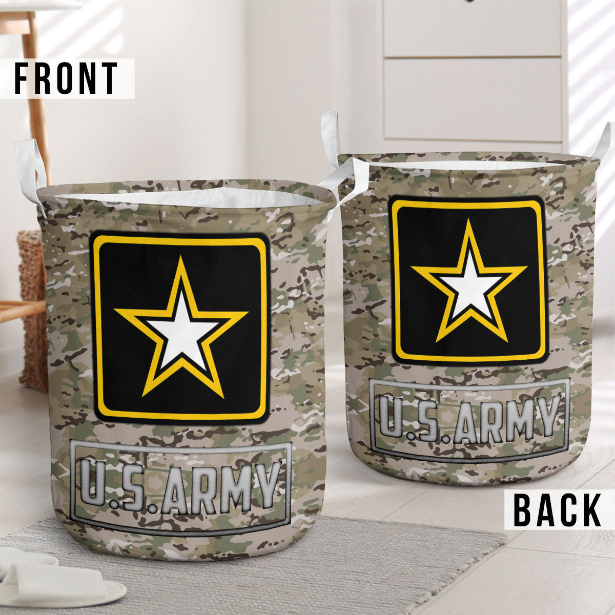 U.S. Army Camouflage Laundry Basket